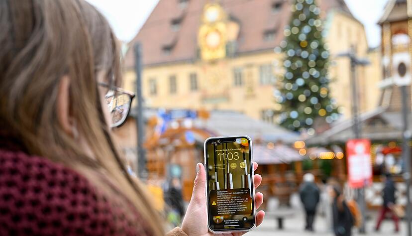 In Heilbronn kamen die Warnnachrichten durch Cell Broadcast an.