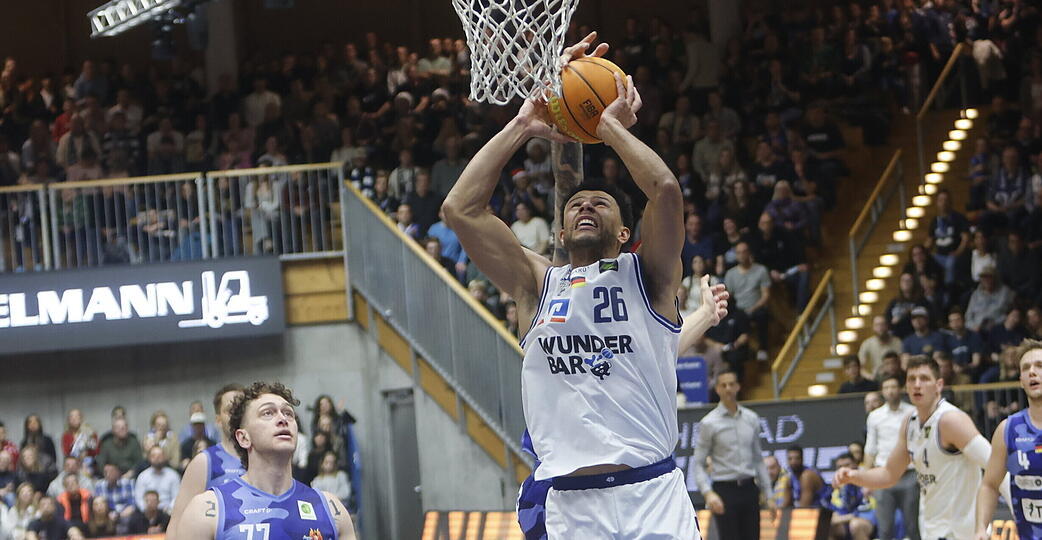 Marvin Ogunsipe will mit den Hakro Merlins Crailsheim die Siegesserie fortsetzen.