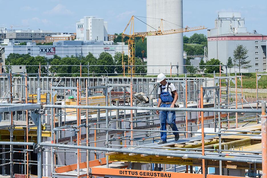Baufortschritt auf Buga-Gelände Baufortschritt auf Buga-Gelände