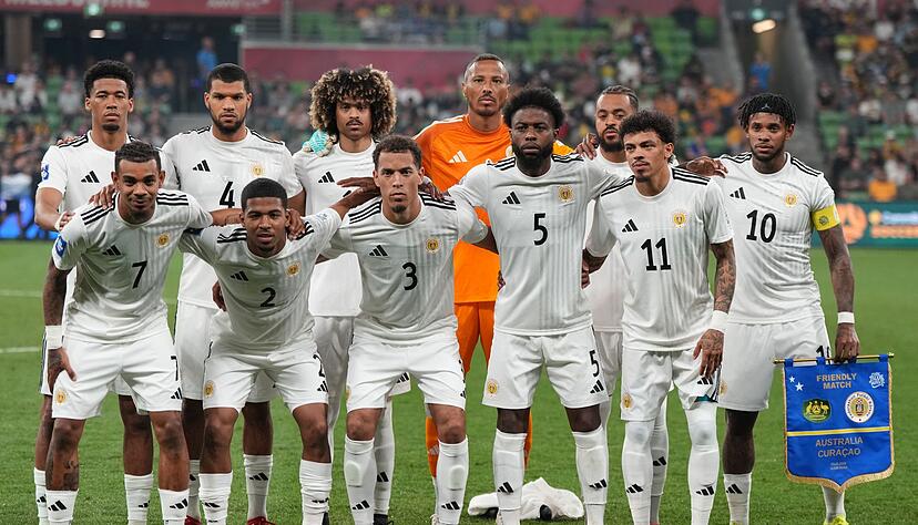 Der deutsche WM-Gegner Cura&ccedil;ao bestritt ein Testspiel gegen Australien.