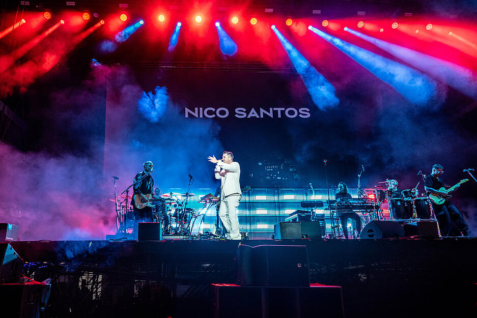 Nico Santos bei seinem Auftritt auf dem Würth-Open-Air in Künzelsau.