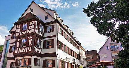 In diesem stattlichen Gebäude im Herzen von Künzelsau ist das Restaurant Anne-Sophie zu finden. Fotos: Jürgen Koch