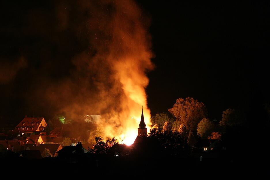Scheunenbrand in Gundelsheim