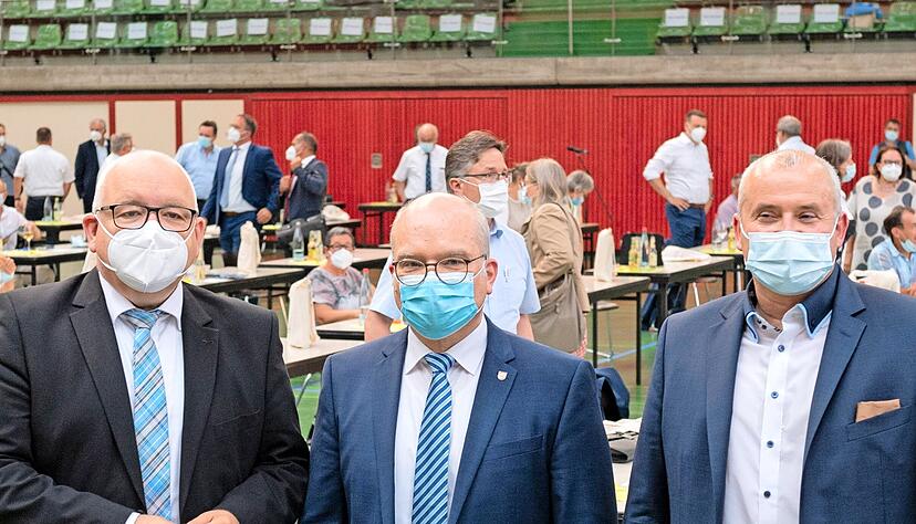 Torsten Kunkel (von links) aus Pfedelbach, Norbert Heuser aus Neuenstadt und Ralf Steinbrenner aus Leingarten haben sich als Heilbronner Landrats beworben.