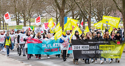 Warnstreik am SLK-Klinikum Gesundbrunnen