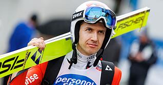 Hat seinem Trainer zufolge noch l&auml;ngst nicht genug: der viermalige Skisprung-Olympiasieger Simon Ammann. (Archivbild)