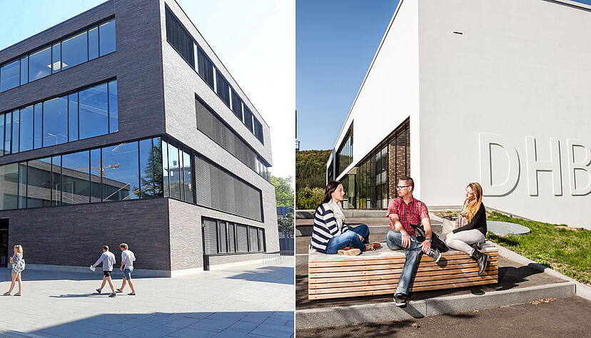 Die DHBW-Standorte in Heilbronn (links) und Mosbach. Fotos: Archiv