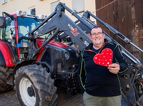 Glaubt weiter an das Liebesglück: Landwirt Armin Dietrich aus Wüstenrot. Glaubt weiter an das Liebesglück: Landwirt Armin Dietrich aus Wüstenrot.