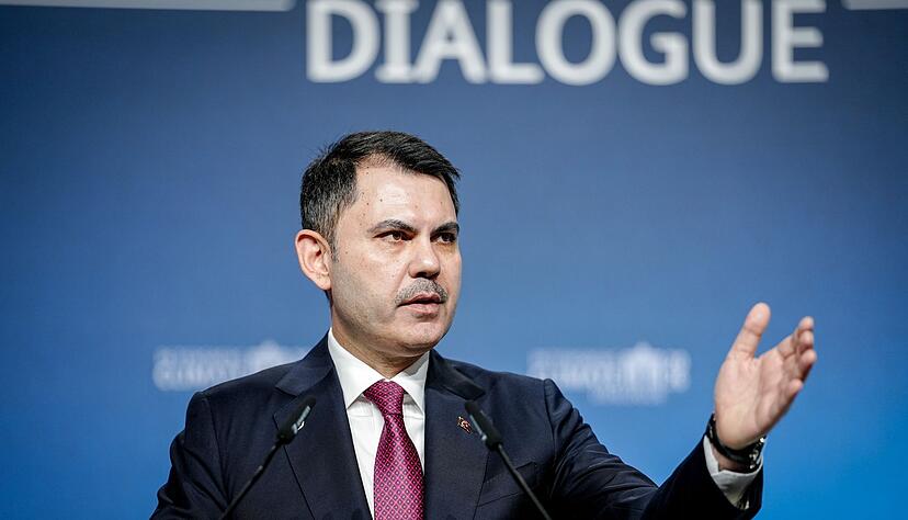 Der t&uuml;rkische Umweltminister Murat Kurum nutzt die Berliner B&uuml;hne f&uuml;r einen Appell.