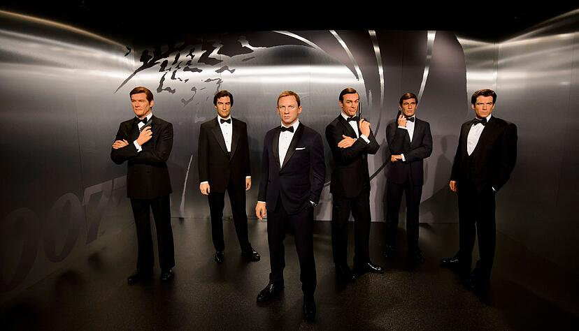 Frühere James-Bond-Darsteller als Wachsfiguren bei Madame Tussauds in London. Wer gesellt sich dazu?