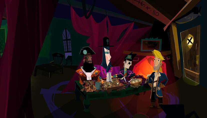 Lustig und leicht tollpatschig: Guybrush Threepwood (rechts) ist der Hauptcharakter in &laquo;Return to Monkey Island&raquo;.