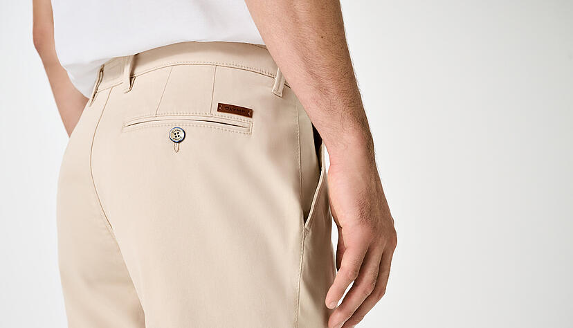 Olymp hat erstmals auch Hosen im Sortiment. Lange Jahre war dieser Schritt ausgeschlossen worden.