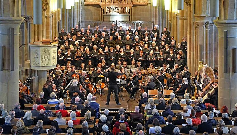 Musizieren schafft Gemeinschaft: Der Heinrich-Sch&uuml;tz-Chor Heilbronn in der Kilianskirche, kommenden Sonntag ist er dort wieder zu erleben.