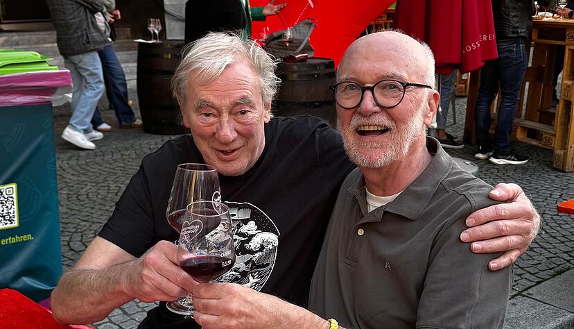 Jörg Hieber aus Heilbronn (rechts) mit Freund David John Oldham aus England.