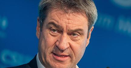 CSU-Chef Markus Söder gibt ein Pressestatement.