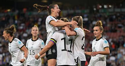 Torjubel der deutschen Fußballerinnen.