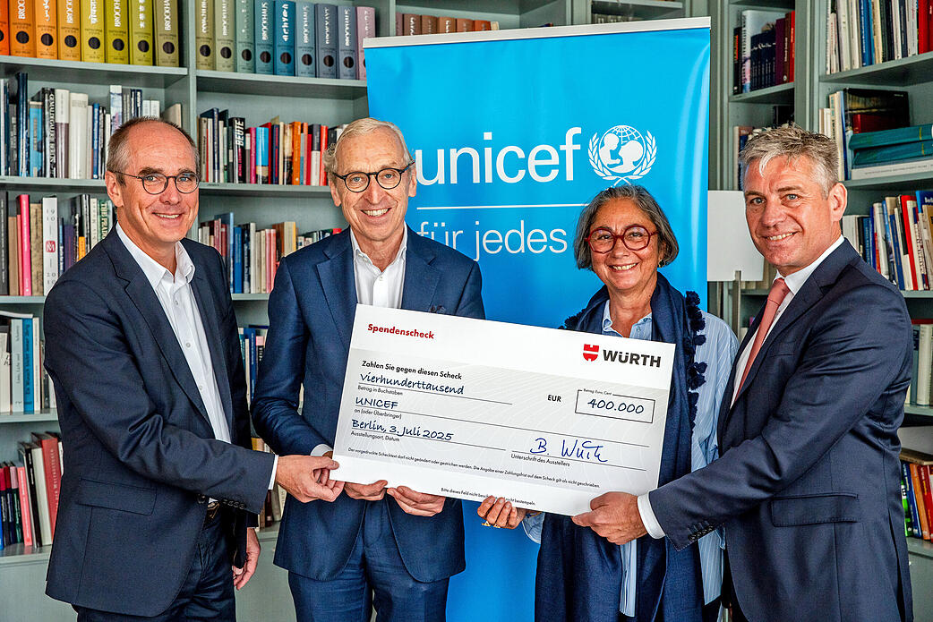 Würth-Gruppe spendet 400.000 Euro an Unicef – Hilfe für Kinder in ...
