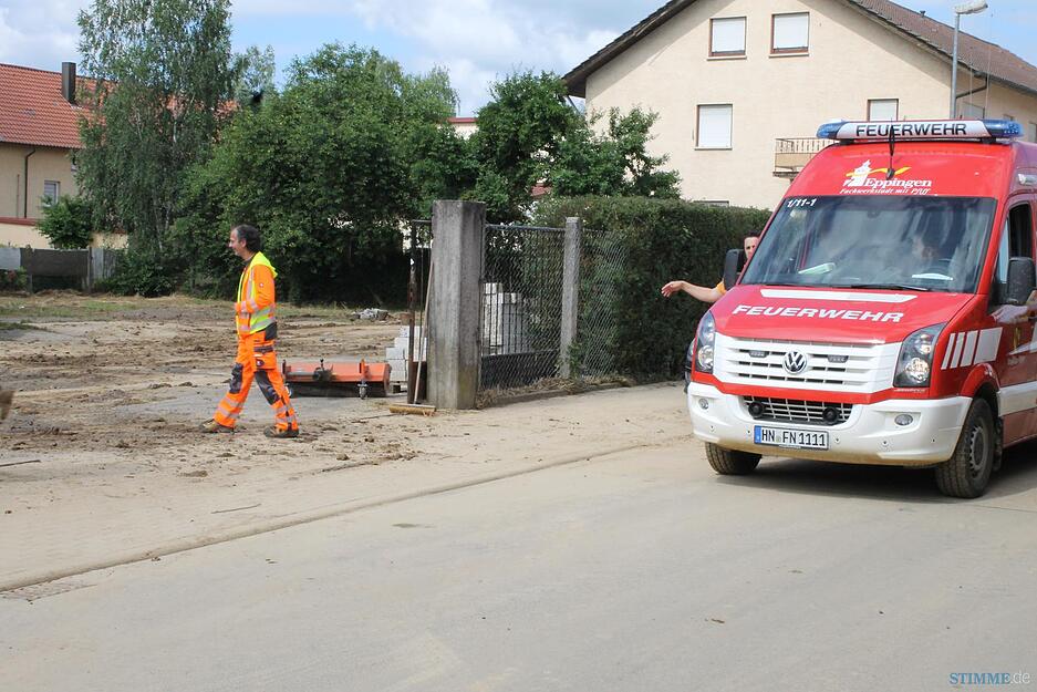 Aufr&auml;umen nach Unwetter in Eppingen | 27.06.