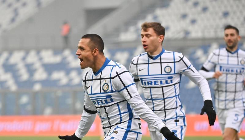 Alexis Sanchez brachte Inter gegen Sassuolo in Führung. Alexis Sanchez brachte Inter gegen Sassuolo in Führung.