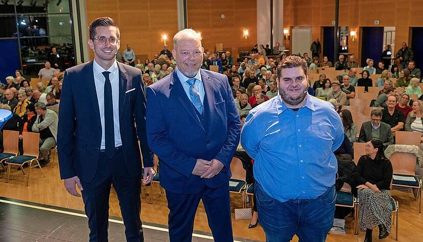 Die Kandidaten Pascal Bopp, Alexander Mohaupt und Antonio Nicola Fellini (von links).