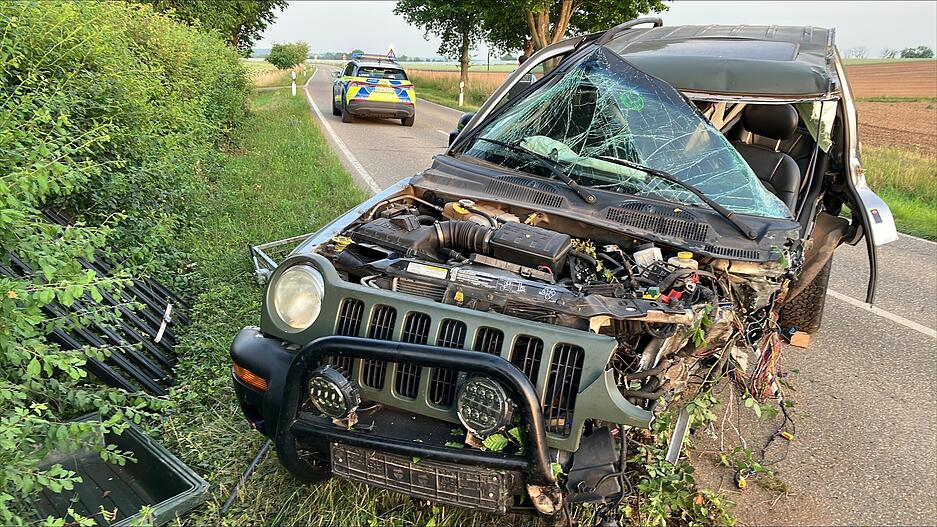 Der 37-jährige Fahrer wurde bei dem Unfall eingeklemmt.