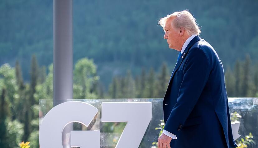 Trump hat mit seiner Abreise den G7-Gipfel völlig durcheinandergewirbelt. Trump hat mit seiner Abreise den G7-Gipfel völlig durcheinandergewirbelt.