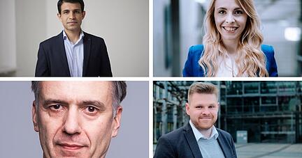 Mirwais Wafa( FDP), Marie-Sophie Lanig ( CDU), Dr. Marc Jongen (AfD) und Jeremy Tietz  (SPD) bewerben sich aus der Region Heilbronn-Franken um ein EU-Mandat.