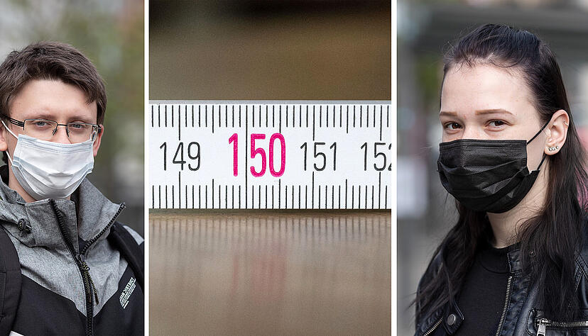 Im öffentlichen Raum muss der Abstand von 1,5 Metern weiterhin eingehalten werden.  Foto: dpa/HSt Im öffentlichen Raum muss der Abstand von 1,5 Metern weiterhin eingehalten werden.  Foto: dpa/HSt