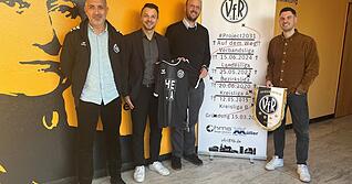 Onur Celik, Marc-Christoph Leibold, Diemo Platz und Dennis Cieslik freuen sich über über die geschlossene Kooperation.
Foto: Thomas Zimmermann