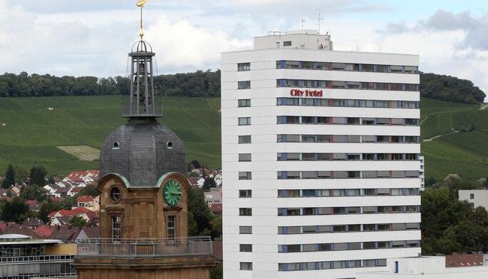 Heilbronn, City Hochhaus, City Hotel, Blick von der Kilianskirche