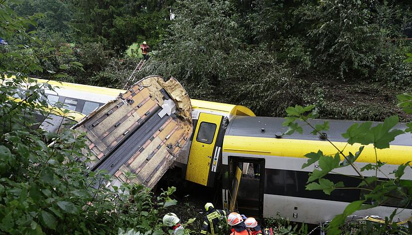 Rund 100 Menschen waren laut Bundespolizei in dem Zug. Rund 100 Menschen waren laut Bundespolizei in dem Zug.