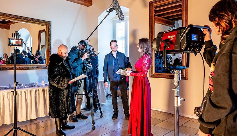 Die unbedingte Liebe zum Film: Felix Winternitz (links), Sebastian Hofmann, Sebastian Rotfhuss und Stepanie Sonn.