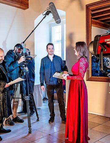 Die unbedingte Liebe zum Film: Felix Winternitz (links), Sebastian Hofmann, Sebastian Rotfhuss und Stepanie Sonn.