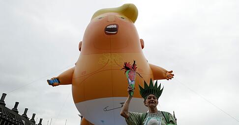 Schon beim ersten Staatsbesuch Trumps gab es Proteste. (Archivbild)