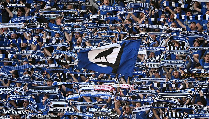 Gef&uuml;hlt halb Bielefeld hat die Arminia zum Pokalfinale in Berlin begleitet. (Archivbild)