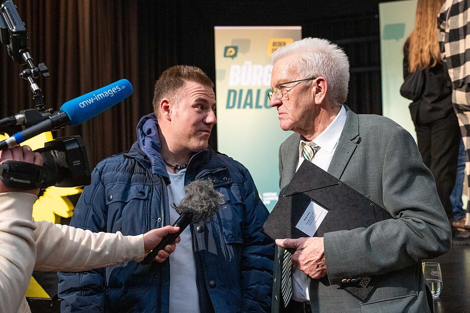 Bürgerforum der Grünen mit Ministerpäsident Winfried Kretschmann und Minister Cem Özdemir