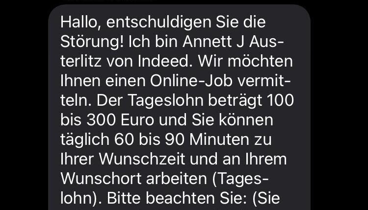Mit dieser Nachricht versuchen Betr&uuml;gern an noch mehr Daten zu kommen.
