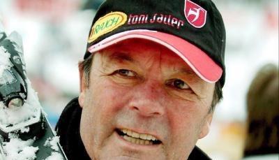 Toni Sailer verfolgt das Hahnenkammrennen in Kitzbühel 2009.