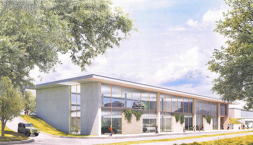 So sieht die Visualisierung des Oldtimer-Museums am Aquatoll aus.