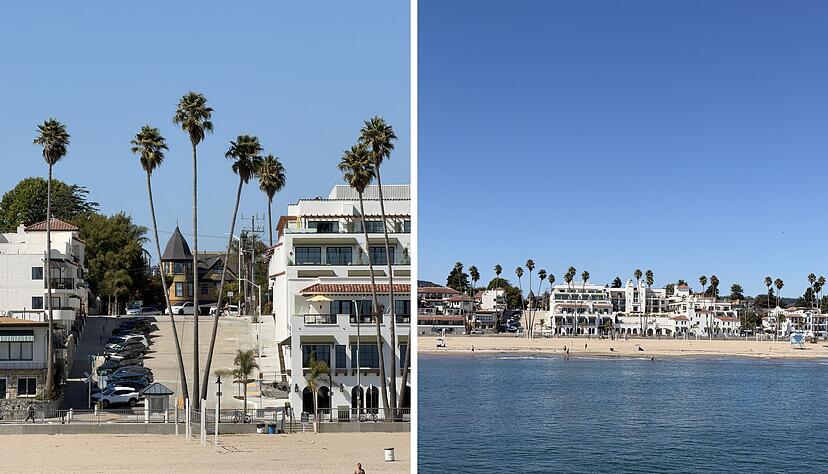 Gaaaanz nah ran: Der 8x-Zoom beim iPhone 17 Pro (links) gibt den Freiraum, ein weit entferntes Motiv hervorzuheben. Rechts: Und so sieht man das Ufer von derselben Position mit dem Standard-Weitwinkel-Objektiv. Gaaaanz nah ran: Der 8x-Zoom beim iPhone 17 Pro (links) gibt den Freiraum, ein weit entferntes Motiv hervorzuheben. Rechts: Und so sieht man das Ufer von derselben Position mit dem Standard-Weitwinkel-Objektiv.