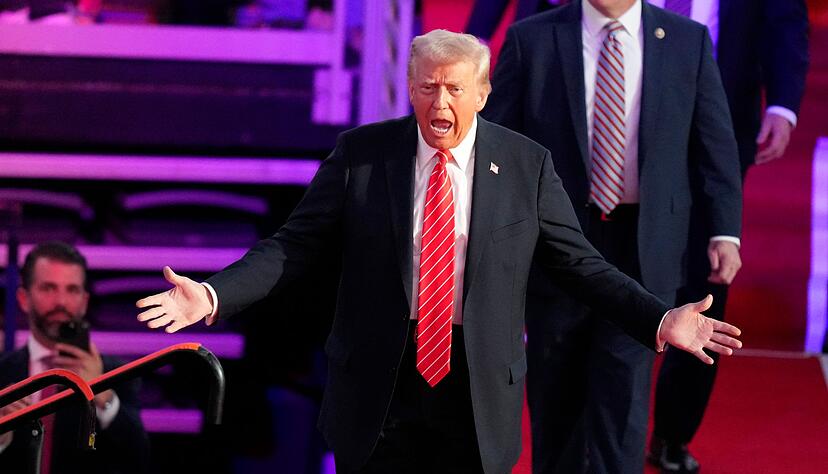 Trump heizte seinen Anhängern ein - unter anderem mit dem Versprechen einer groß angelegten Abschiebeaktion. Trump heizte seinen Anhängern ein - unter anderem mit dem Versprechen einer groß angelegten Abschiebeaktion.