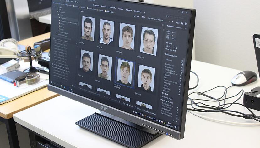 In der Datenbank der Polizei befinden sich Tausende Bilder. Diese sind im Vorfeld bearbeitet worden und zeigen keine realen Personen. Foto: Heike Kinkopf