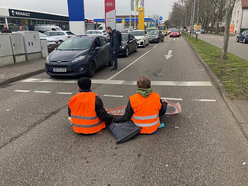 "Letzte Generation" protestiert in Heilbronn