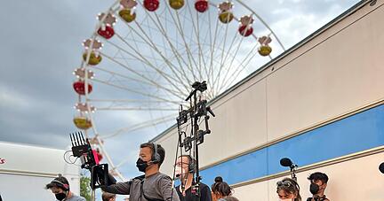 Kamera ab! An manchen Ecken der Stadt und vor allem auf der Theresienwiese wird dieser Tage ein Spielfilm gedreht, mit einem Team von 35 Mitarbeitern.
Foto: privat