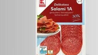 Ein Lebensmittelr&uuml;ckruf betrifft eine Salami der Kaufland-Eigenmarke.