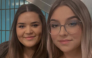 Milea (rechts) und Lina sind über Bumble zu Freundinnen geworden. Foto: privat