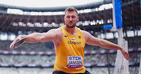 Diskuswerfer Henrik Janssen hat auf Wettbewerbe bei der Leichtathletik-WM in Tokio gewettet. (Archivbild)