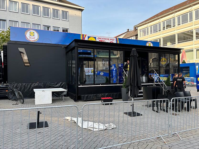 Hauptsponsor Lidl baut eigene Stände auf. Hauptsponsor Lidl baut eigene Stände auf.