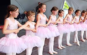 Viele Sportvereine, Musiker und Institutionen aus der Nachbarstadt präsentierten sich am Samstag überall auf dem Veranstaltungsgelände.