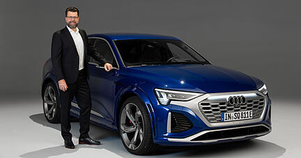 Audi Q8 E-Tron: "Wir haben Batteriekapazit&auml;t und Ladeleistung nochmals deutlich steigern k&ouml;nnen", sagt Audis Technik-Vorstand Oliver Hoffmann.